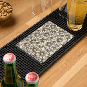 Diamond Flowers Bar Mat