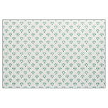 Diamond - Forest Green on White Fabric