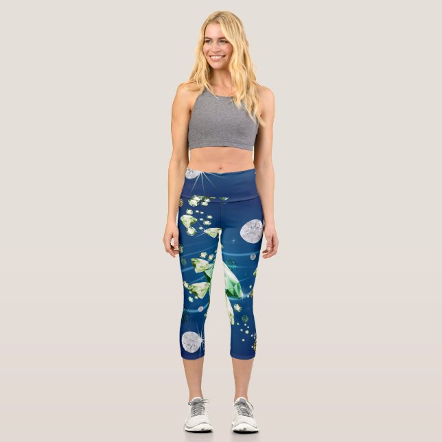 Diamond Galaxy 11 Capri Leggings (Front)