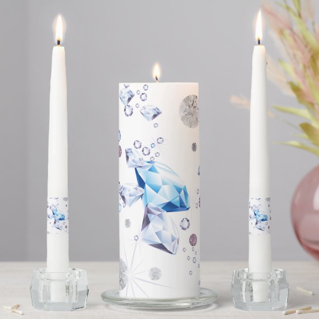 Diamond Galaxy 1 Unity Candle Set (In Situ)