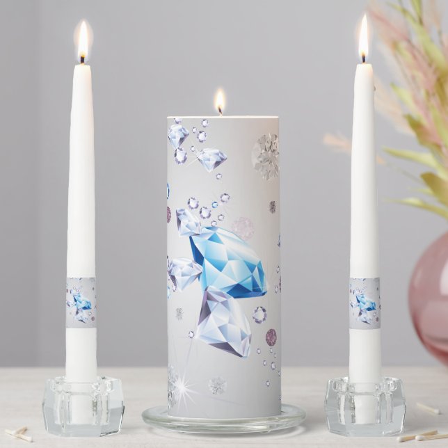 Diamond Galaxy 3 Unity Candle Set (In Situ)