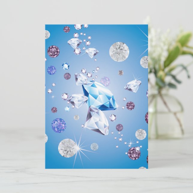 Diamond Galaxy 4 Thank You Card (Standing Front)