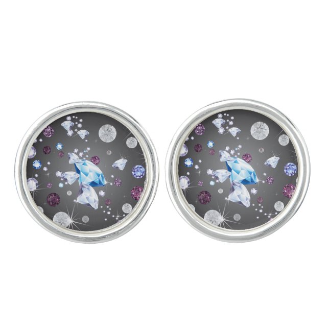 Diamond Galaxy 5 Cufflinks (Front)