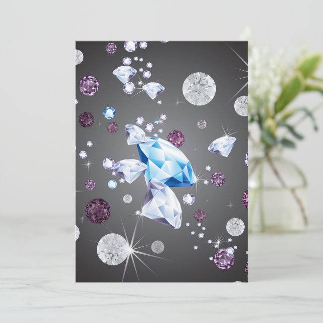 Diamond Galaxy 5 Thank You Card (Standing Front)
