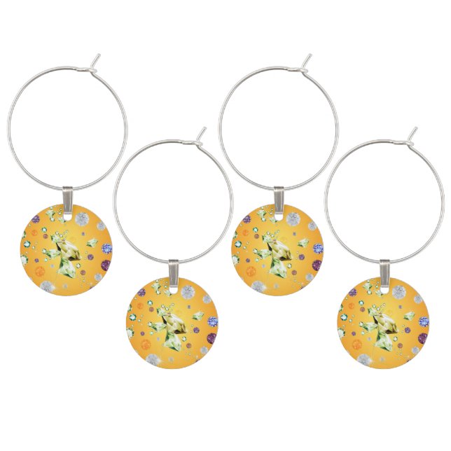 Diamond Galaxy 7 Wine Charm (Staggered)