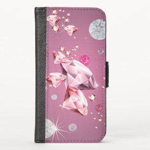 Diamond Galaxy 9 iPhone XS Wallet Case