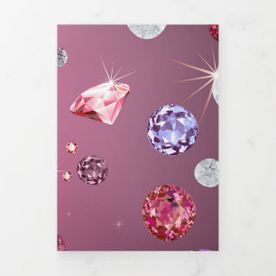 Diamond Galaxy 9 Tri-Fold Holiday Card