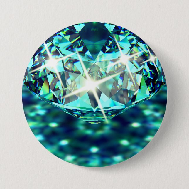 Diamond gem stone sparkly elegant button (Front)