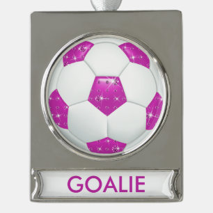 Diamond Gemstones Soccer GOALIE Ornament