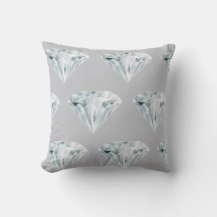 Diamond Gemstones Throw Pillow