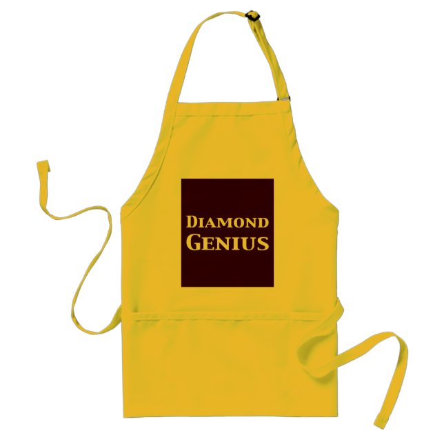 Diamond Genius Gifts Adult Apron (Front)