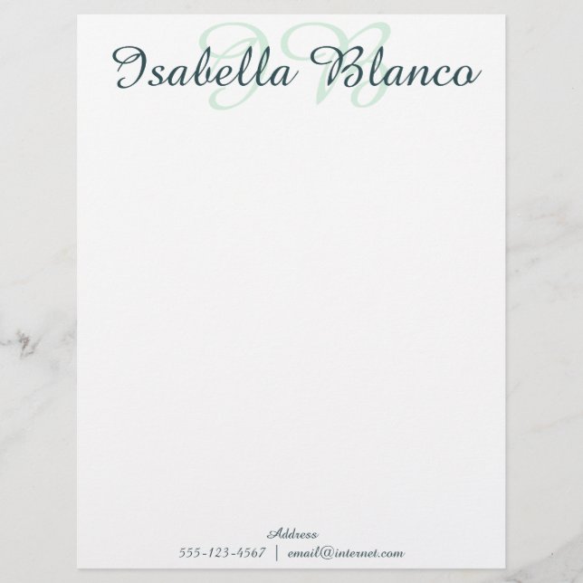 Diamond Geometric Floral Letterhead (Front)
