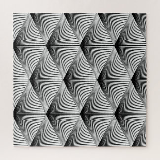 Diamond Geometric: Monochrome Vintage Design Jigsaw Puzzle