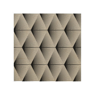 Diamond Geometric: Monochrome Vintage Design Wood Wall Art