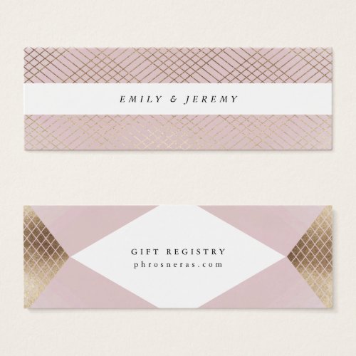 Diamond Geometric Pink Gold Gatsby Gift Registry