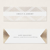 Diamond Geometric White Gold Gatsby Gift Registry (Front & Back)