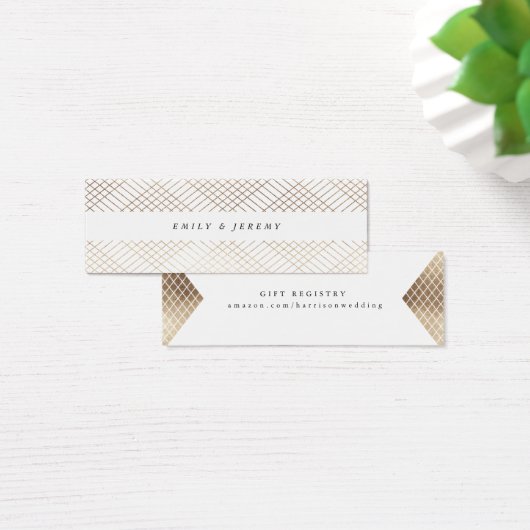 Diamond Geometric White Gold Gatsby Gift Registry (Desk)