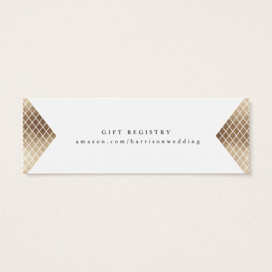 Diamond Geometric White Gold Gatsby Gift Registry (Back)