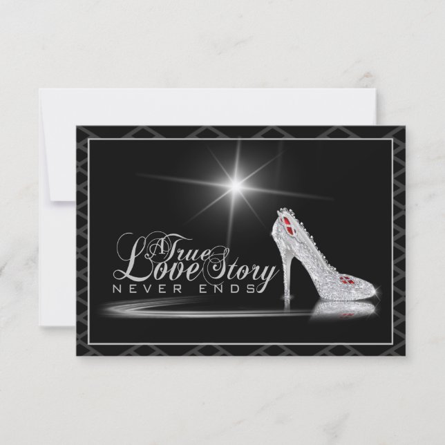 Diamond Glass Slipper Thank You Card (Front)