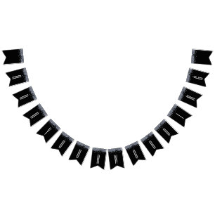 Diamond Glitter Bling Personalized Wedding Bunting Flags