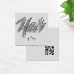 Diamond Glitter Hair Stylist Business Card 