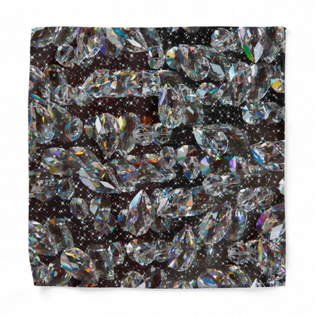Diamond Glitter Sparkle Elegant  Bandana (Front)