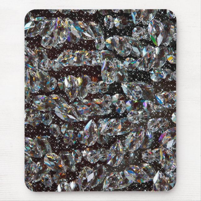 Diamond Glitter Sparkle Elegant  Mouse Pad (Front)