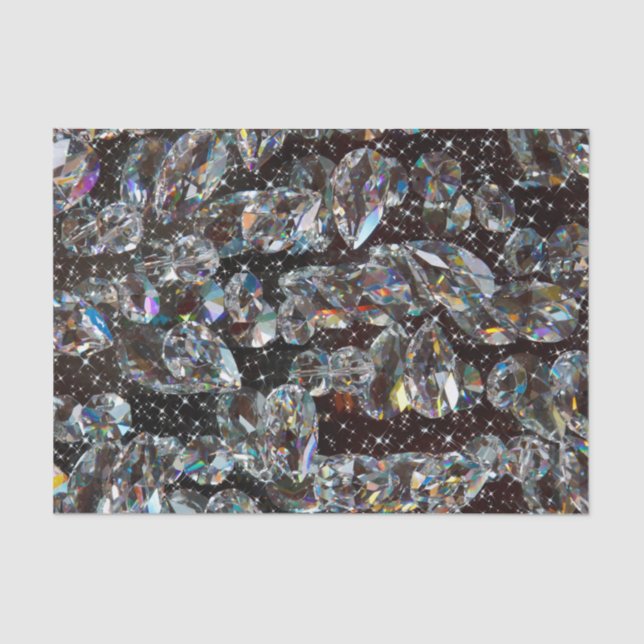Diamond Glitter Sparkle Elegant  Tissue Paper (Front)