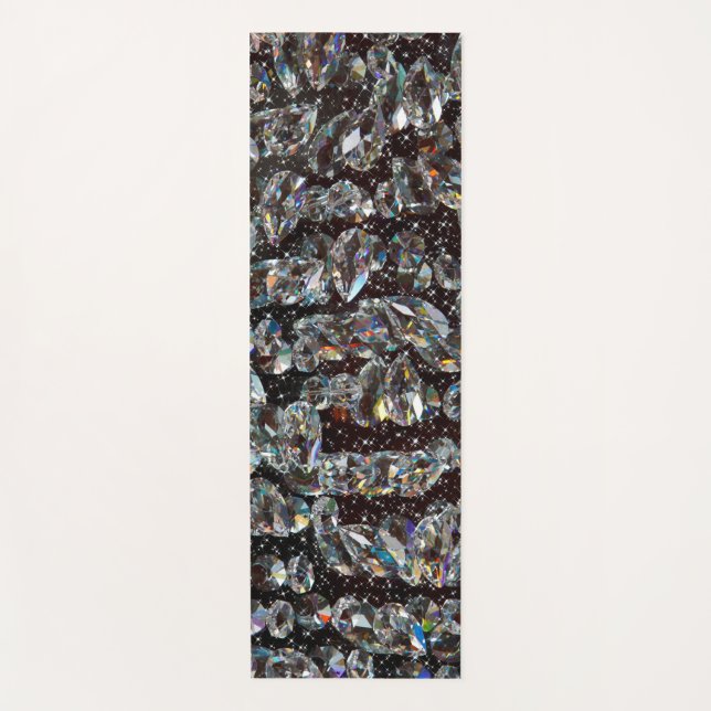 Diamond Glitter Sparkle Elegant  Yoga Mat (Front)