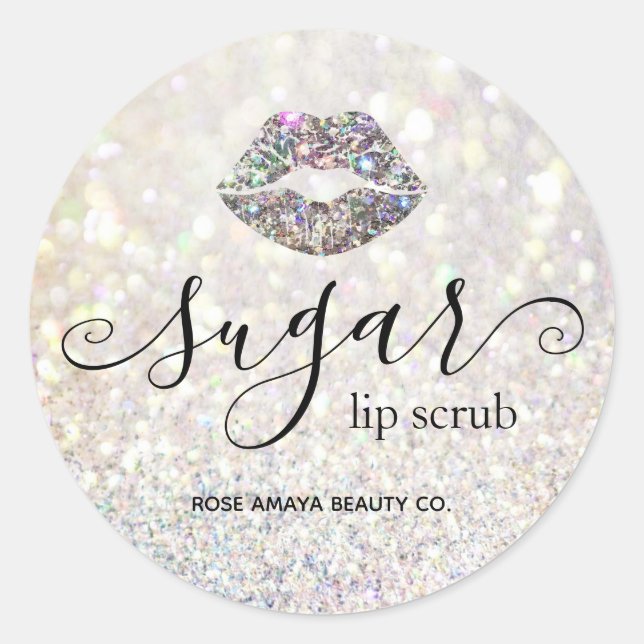 Diamond Glitter Sugar Lip Scrub Product Label (Front)