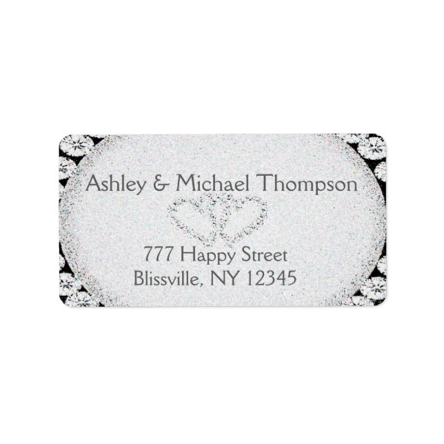 Diamond Glitter | Wedding Label (Front)