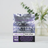 Diamond Glow Sweet Sixteen VIP Pass Invite Purple (Standing Front)