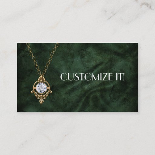 Customizable Diamond Gold Bling Custom Business Cards