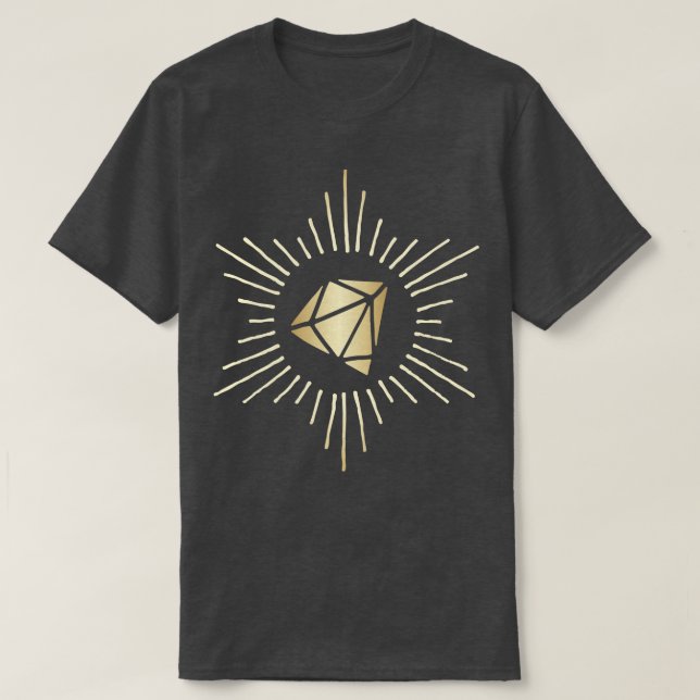 Diamond Gold Drawing T-Shirt (Design Front)