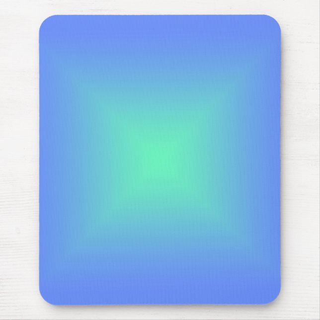 Diamond gradient blue to aquamarine green  mouse pad (Front)