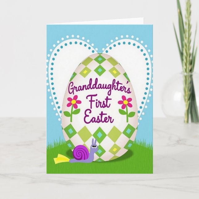 Diamond Granddaughter Easter Card (Front)