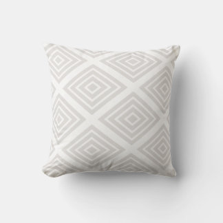 Diamond [gray] - Japanese Traditional Pattern Throw Pillow