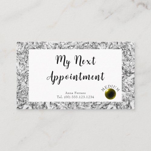 Diamond  Green Gold Crystal Ball Appointment Referral Card