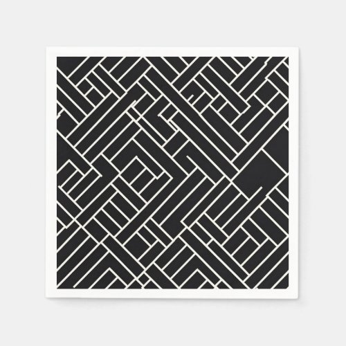 Diamond grid geometric pattern napkins