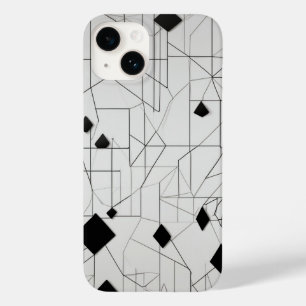 Diamond Grid Line Art Case-Mate iPhone 14 Case
