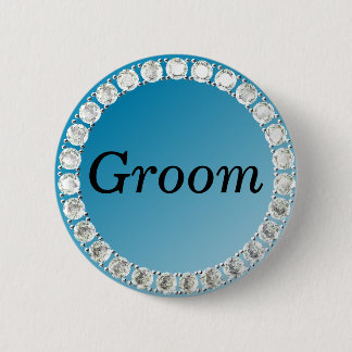 Diamond Groom Pinback Button