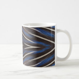 Diamond guinea fowl feather design coffee mug