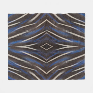 Diamond guinea fowl feather design fleece blanket