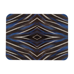 Diamond guinea fowl feather design magnet
