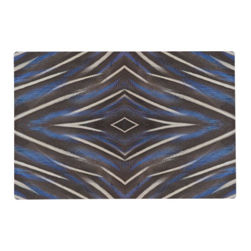 Diamond guinea fowl feather design placemat