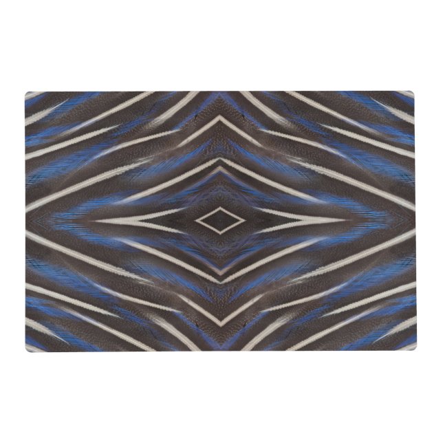 Diamond guinea fowl feather design placemat (Front)