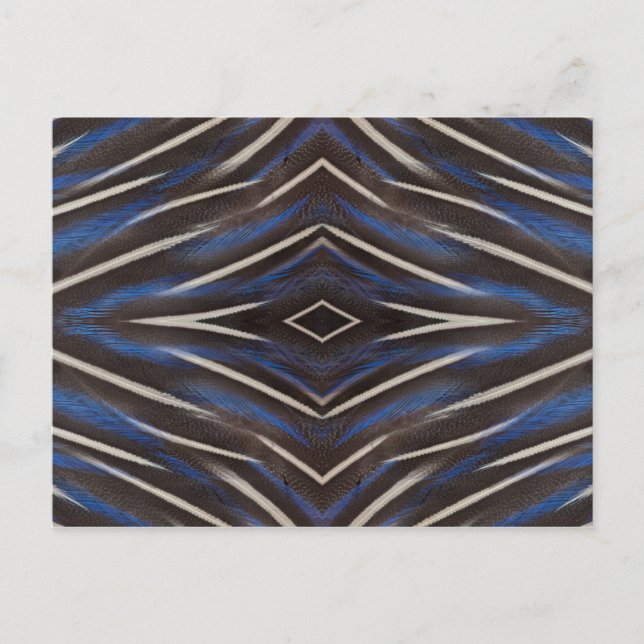 Diamond guinea fowl feather design postcard (Front)