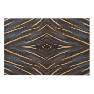 Diamond guinea fowl feather design wood wall decor