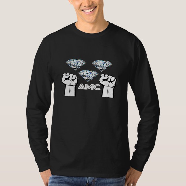 Diamond Hands Amc - Rocket To The Moon T-Shirt (Front)