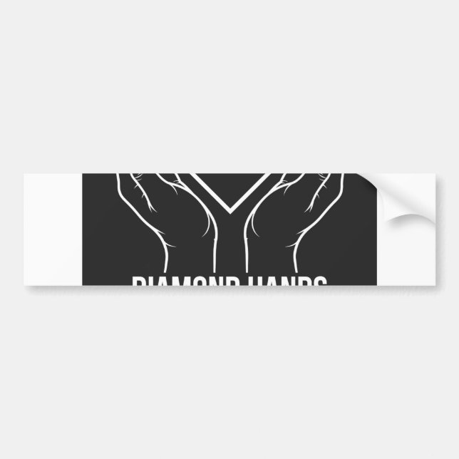 Diamond Hands — Bumper Sticker (Front)